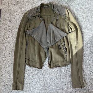 Free People Sage Quilted Jacket